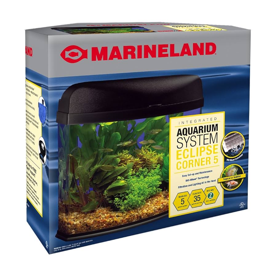 Marineland Eclipse Seamless Desktop Corner Aquarium, 5
